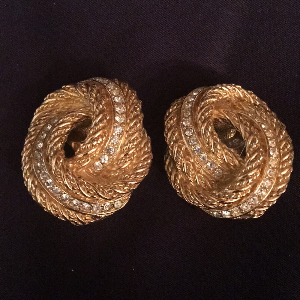 Vintage 80s Christian Dior Clip Earrings